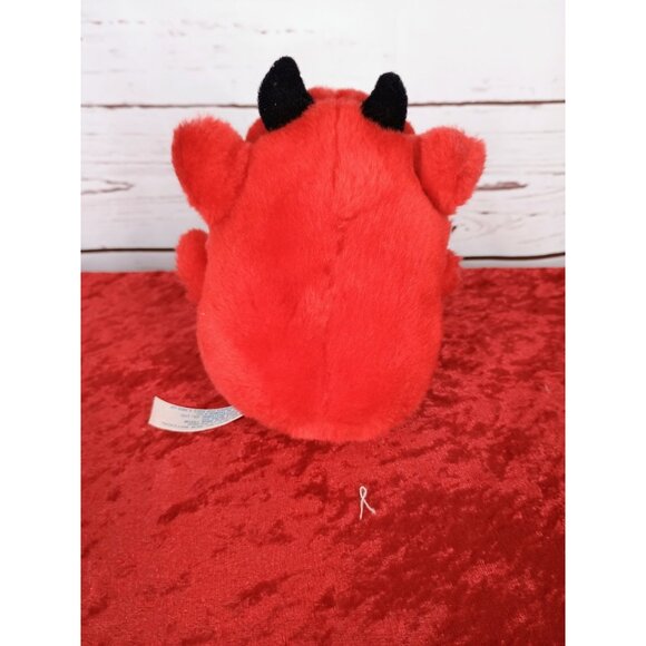 MTY International Red‎ Plush Devil Toy With "Kiss Me Im Yours" Heart Feet - Picture 3 of 6